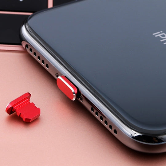 Metal Anti-Dust Plug for iPhone - Set of 2 (Red)