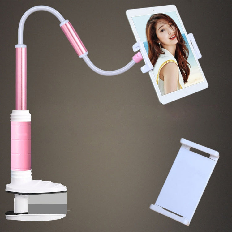 Adjustable Aluminum-Magnesium Alloy Universal Mobile Phone and Tablet Stand with Free-Rotating Lazy Bracket, Pink