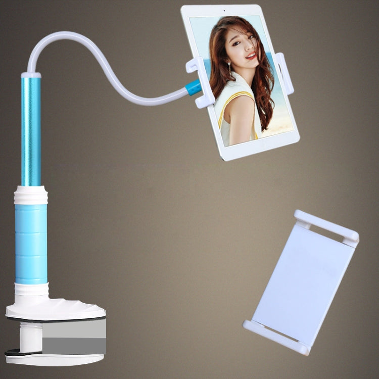 Aluminum-Magnesium Alloy Lazy Bracket Stand for Mobile Phones and Tablets, 1m Length, Blue