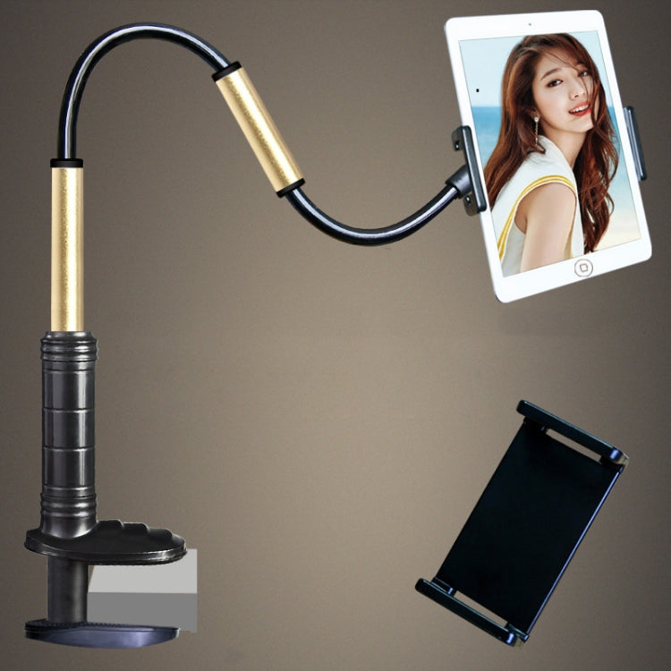 Aluminum-Magnesium Alloy 360-Degree Rotating Universal Mobile Phone and Tablet Stand, 4-12.9 inch, Length: 1.3m(Black Gold)