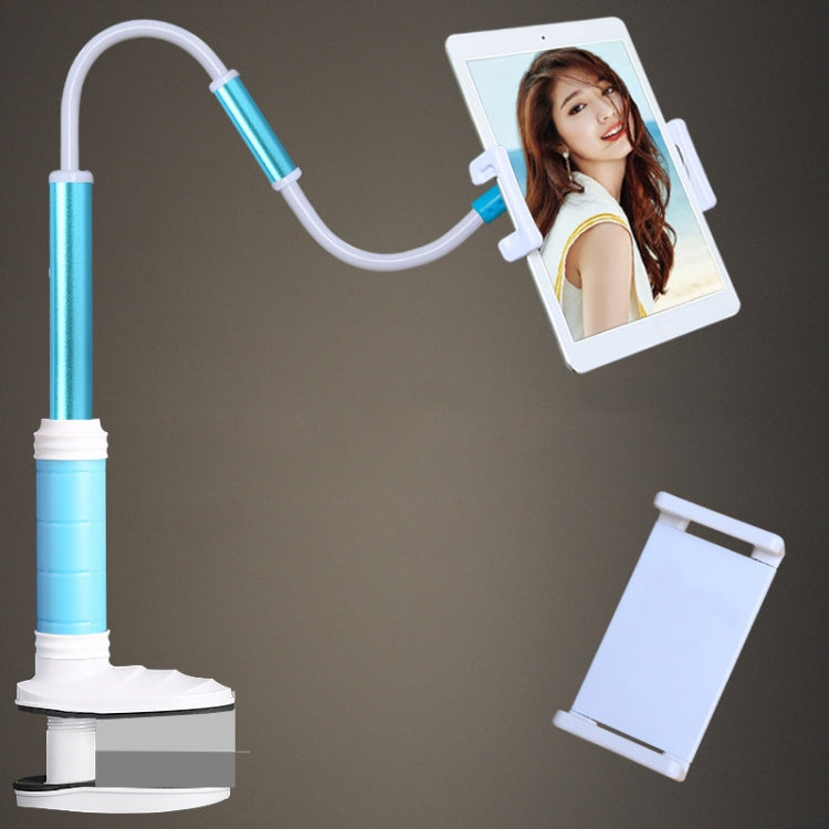 Blue Aluminum-Magnesium Alloy Free-Rotating Lazy Bracket for Mobile Phones and Tablets, 1.3m Length
