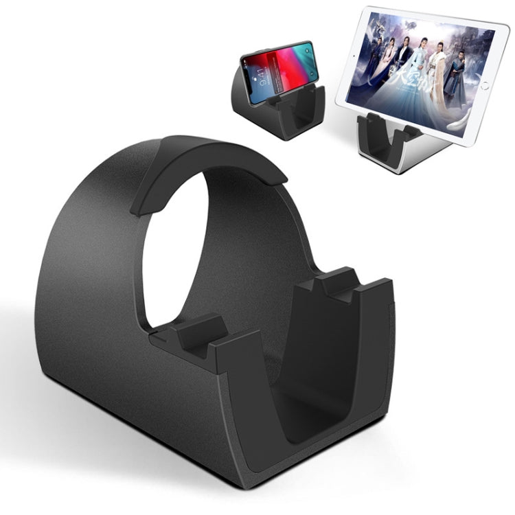 Black Metal Universal Mobile Phones and Tablet PC Desktop Stand