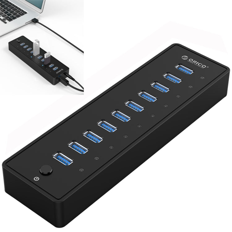 ORICO P10-U3-V1 10-Port USB 3.0 Hub with High-Speed Data Transfer