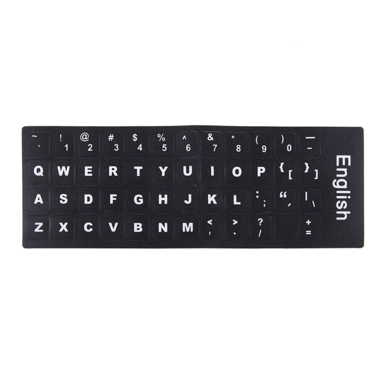 Keyboard Stickers for Laptops and Notebooks - Black, English Language