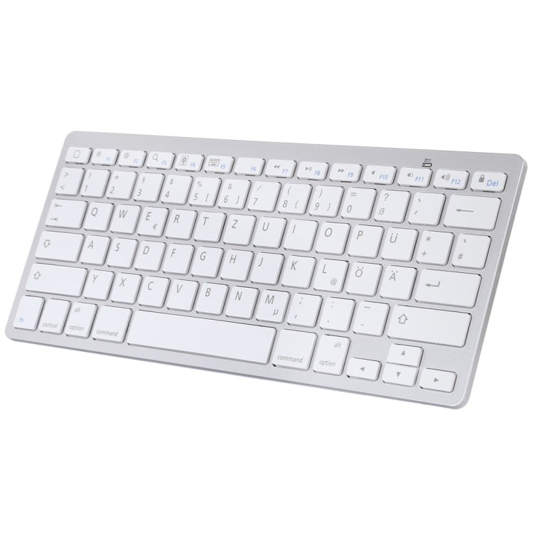 Ultra-thin Wireless Bluetooth Keyboard for iPad, Samsung, Huawei, Xiaomi, and More - Silver