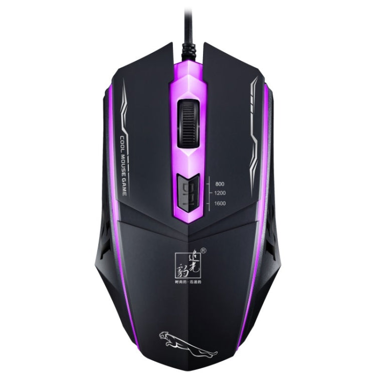 Chasing Leopard 199 USB Optical Gaming Mouse with LED Backlight - Black