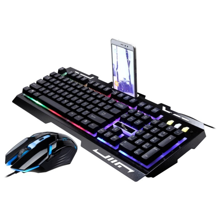 Wired Optical Gaming Keyboard and Mouse Set with RGB Backlight (Black)