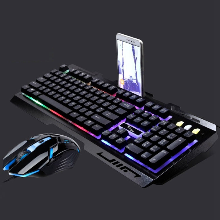 Wired Optical Gaming Keyboard and Mouse Set with RGB Backlight (Black)