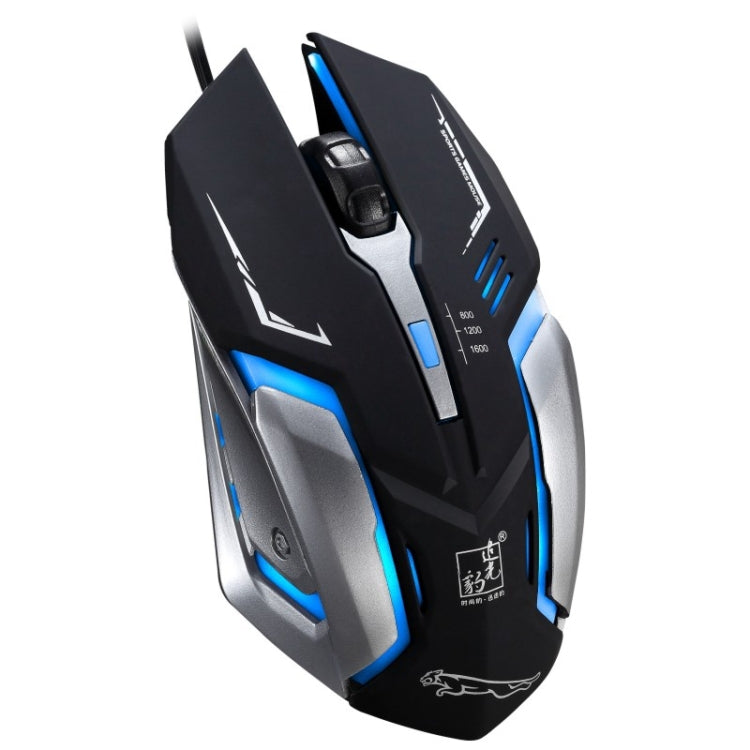 Chasing Leopard K1 USB 1600DPI Wired Optical Gaming Mouse with Adjustable LED Backlight (Black)