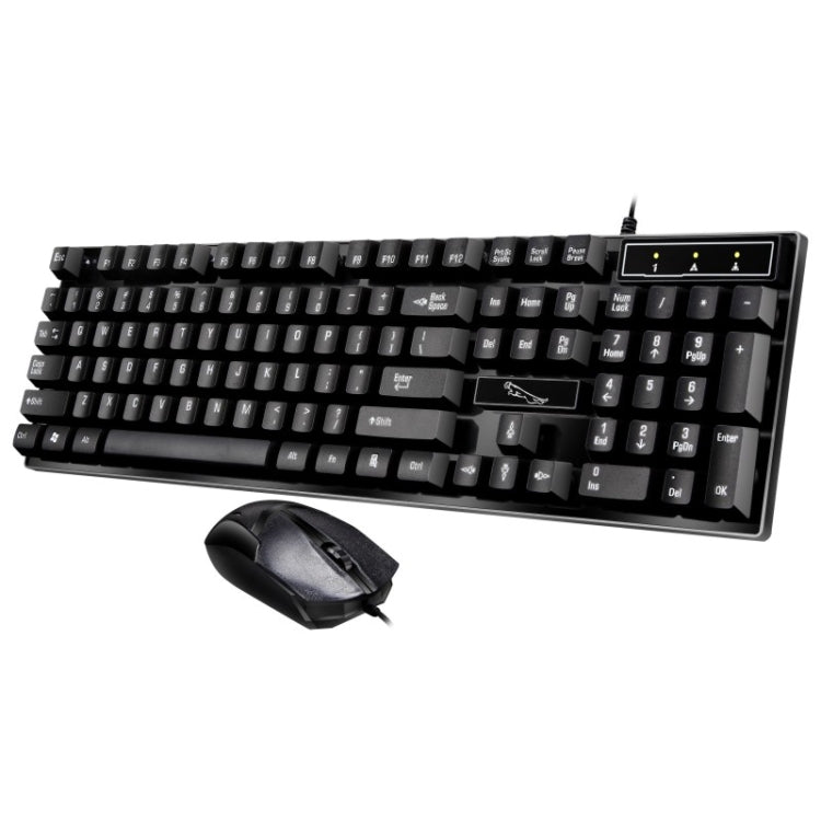 Chasing Leopard Q17 Gaming Keyboard and Mouse Set - Black With 104 Keys