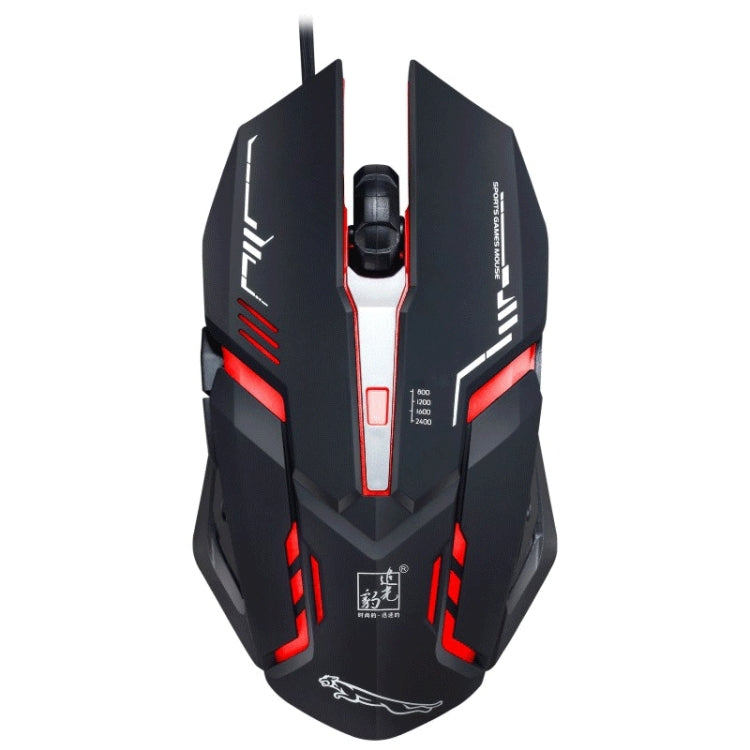 Chasing Leopard V17 USB Optical Gaming Mouse with LED Breathing Light (Black)