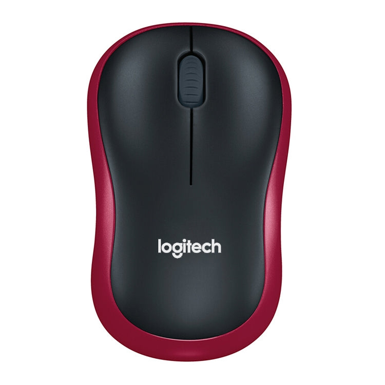 Logitech M186 Wireless Mouse with 1000 DPI Laser Tracking and 1-Year Battery Life (Black Red)