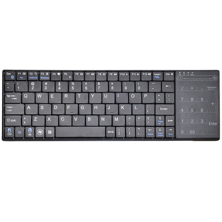 K-07 Black Wireless Rechargeable Bluetooth Touch Keyboard