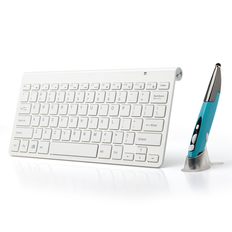 2.4GHz Smart Stylus Pen Wireless Optical Mouse + Wireless Keyboard Set (White)