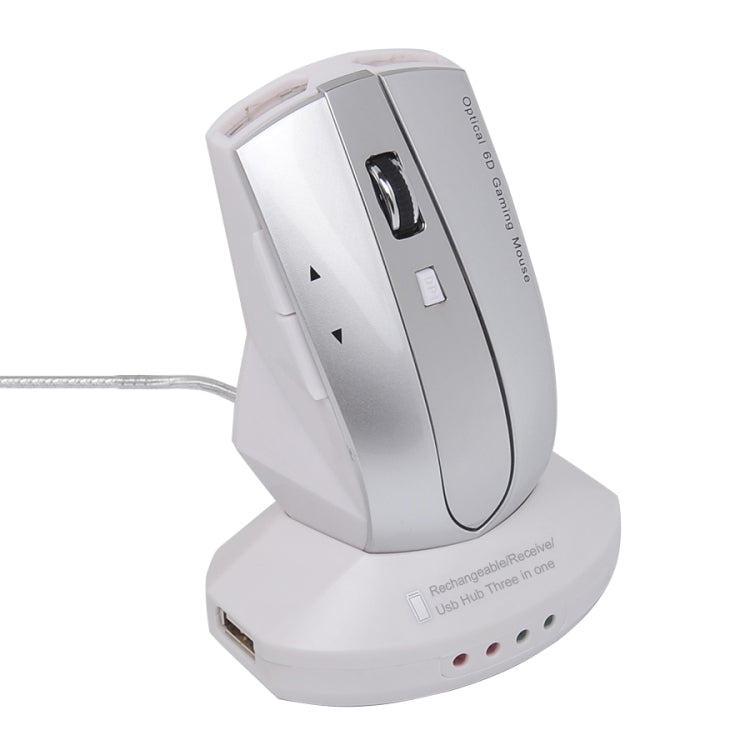 Wireless Rechargeable Optical Mouse with HUB Function and 2.4GHz Connectivity