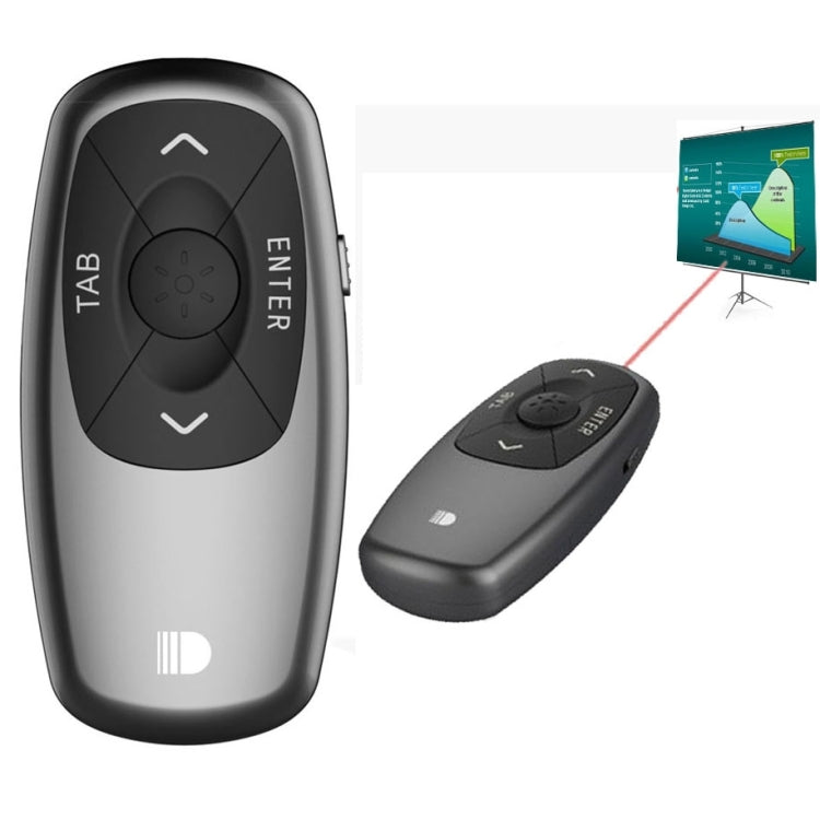Doosl DSIT011 2.4GHz Wireless Rechargeable Presentation Remote Control (100m Control Distance, Black)