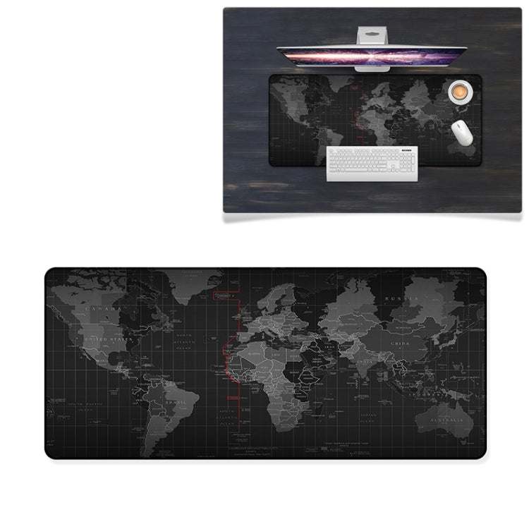 Large World Map Design Rubber Mouse Pad for Gaming and Office Desk
