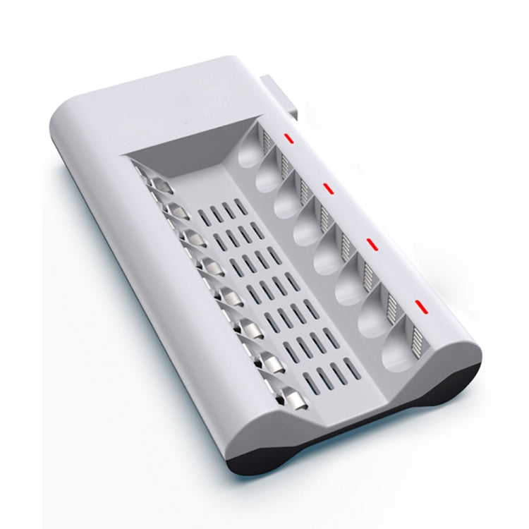 8-Slot Battery Charger for AA & AAA Batteries with UK Plug