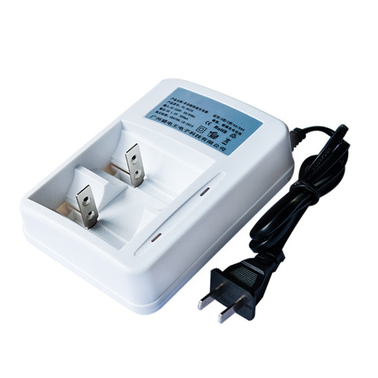 2-Slot AC 220V Battery Charger for Multiple Battery Sizes with CN Plug
