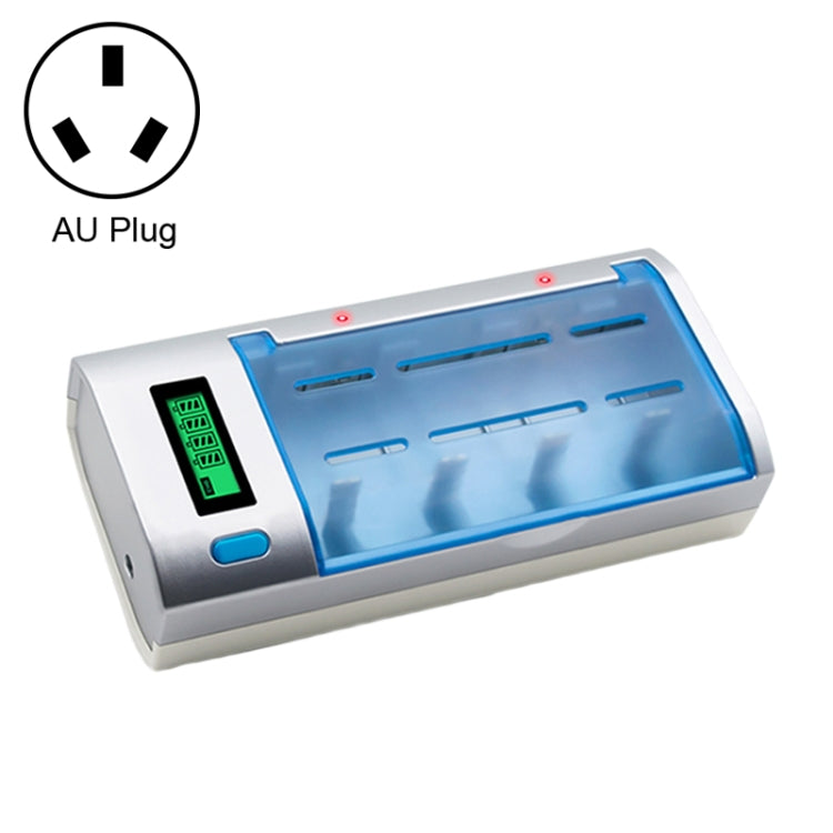 4-Slot LCD Display Battery Charger with Worldwide AC Compatibility