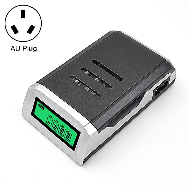 4-Slot LCD Display Battery Charger for AA & AAA Batteries with AU Plug