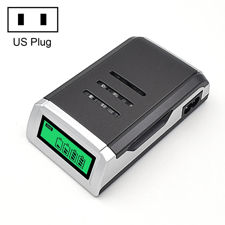 4-Slot AA & AAA Battery Charger with LCD Display and Worldwide Voltage Compatibility