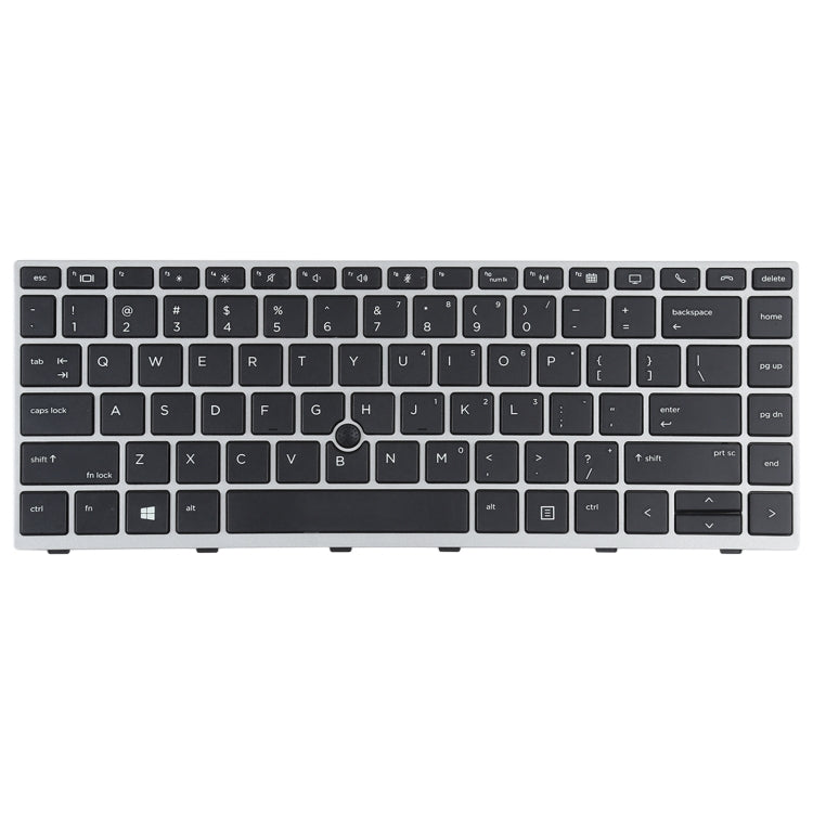 US Version Keyboard with Pointing Stick for HP Elitebook 840 G5, 846 G5, 745 G5 (Silver)