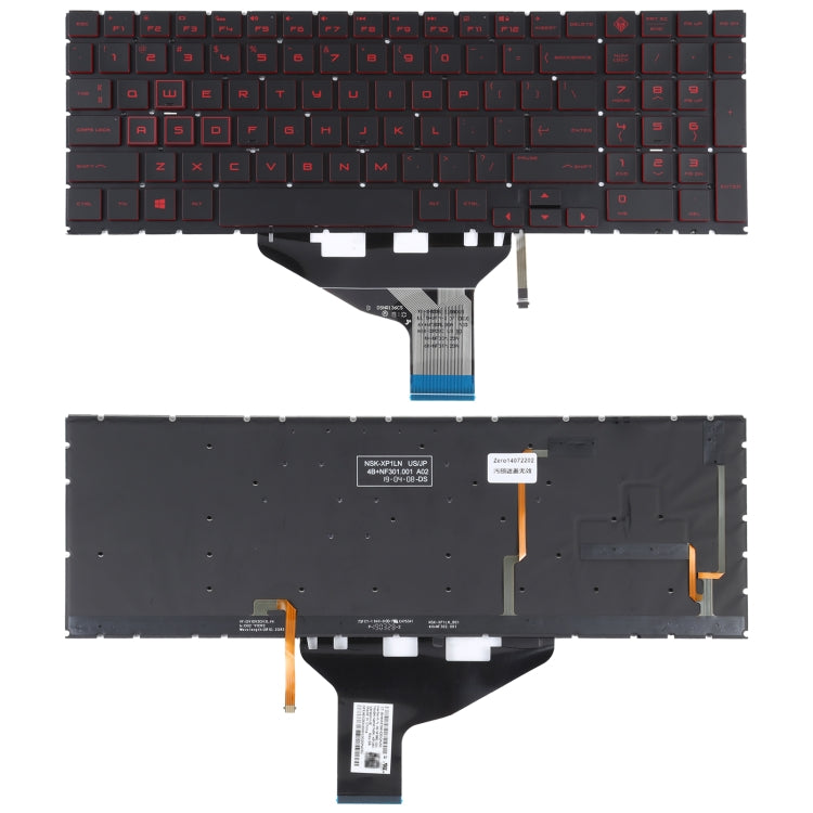 HP OMEN 15-DC 15-DH 15T-DC 17-CB US Version Keyboard with Red Backlight