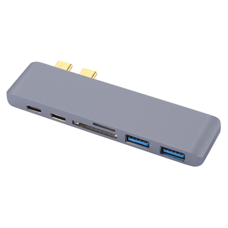 6-in-1 Multi-function USB-C HUB Adapter for Macbook 2015/2016/2017