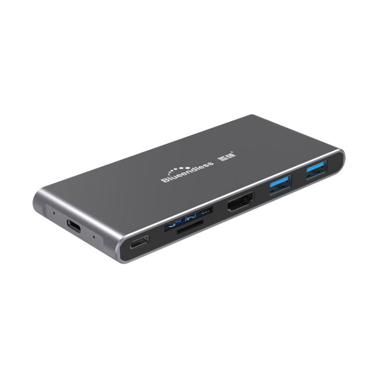 Blueendless 6-In-1 Multi-Function Type-C Dock with M.2 NGFF Solid State Drive