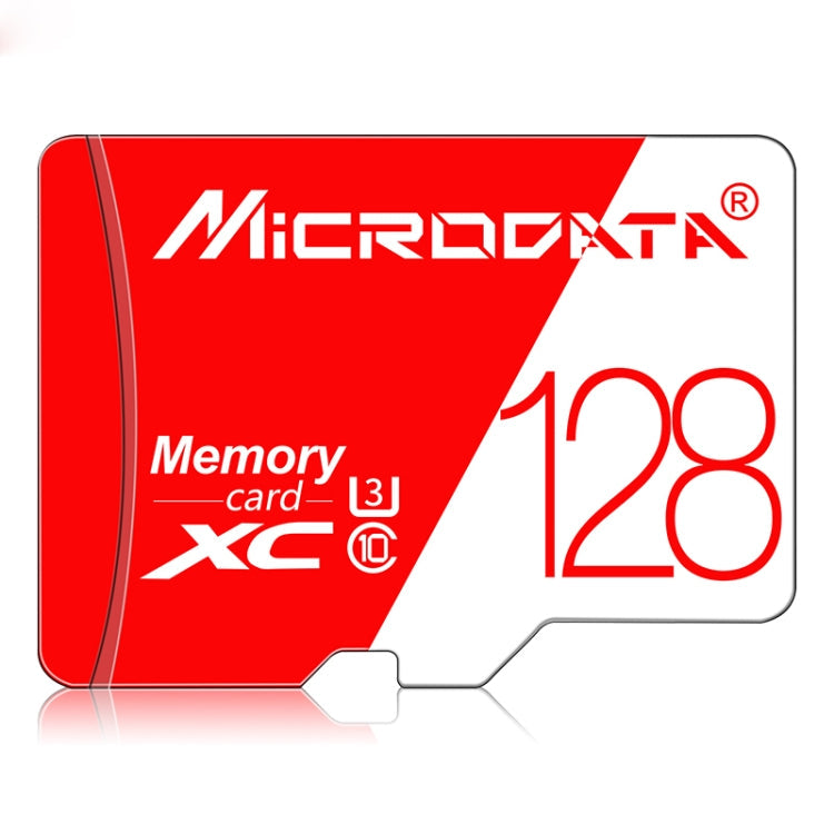 128GB MICRODATA U3 Red and White TF (Micro SD) Memory Card with Ultra High Speed