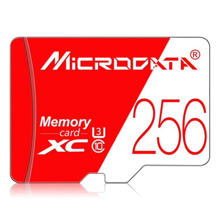 256GB High Speed Microdata Red and White Memory Card