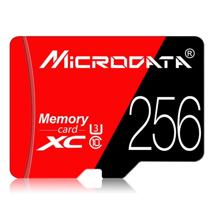 256GB MICRODATA U3 Red and Black TF(Micro SD) Memory Card