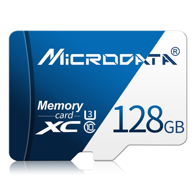 128GB U3 Blue and White TF (Micro SD) Memory Card by MICRODATA