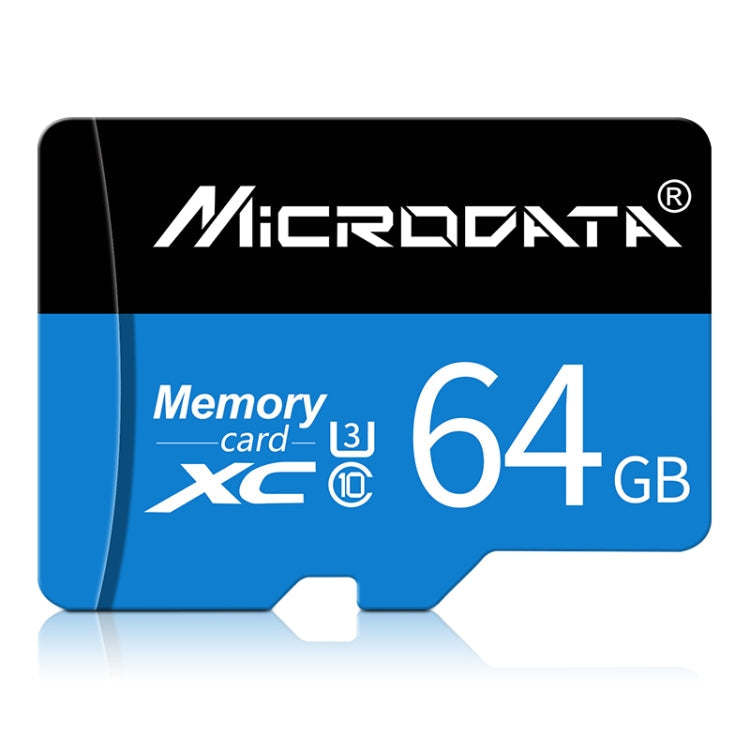 64GB MICRODATA Blue and Black TF(Micro SD) Memory Card