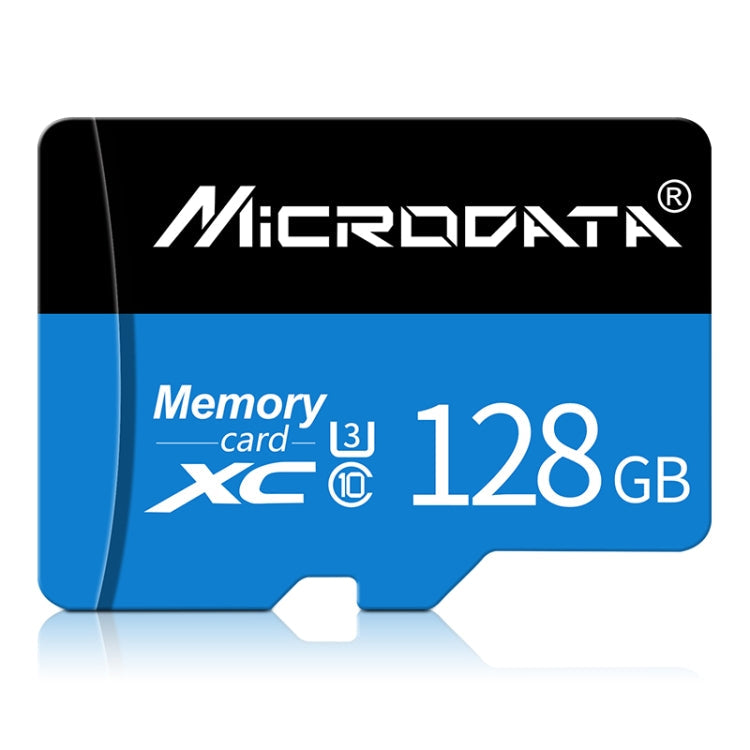 128GB U3 Blue and Black TF(Micro SD) Memory Card by MICRODATA
