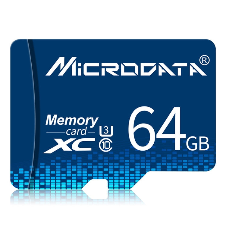64GB High-Speed U3 Blue Micro SD Memory Card by MICRODATA