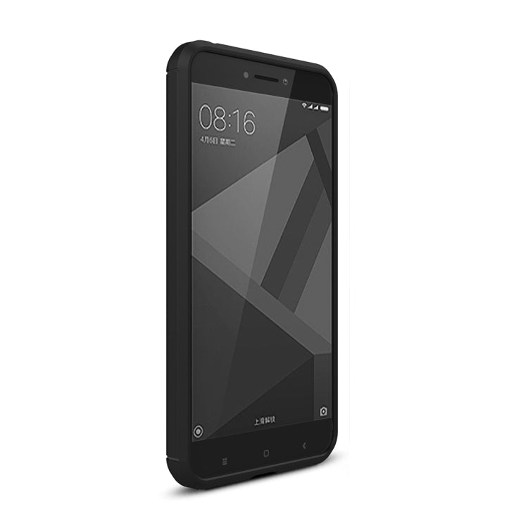 Xiaomi Redmi 4X Carbon Fiber Texture Shockproof TPU Protective Cover Case (Black)