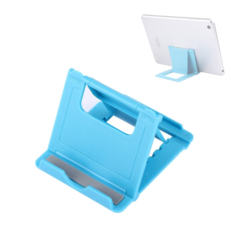 Foldable Mini Phone Holder Stand for iPhone, Samsung, and More (Blue)
