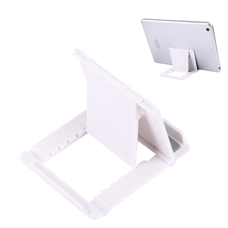 Compact and Versatile Foldable Phone Holder Stand for iPhone, Samsung, Huawei, Xiaomi, HTC, and Other Smartphones and Tablets (White)