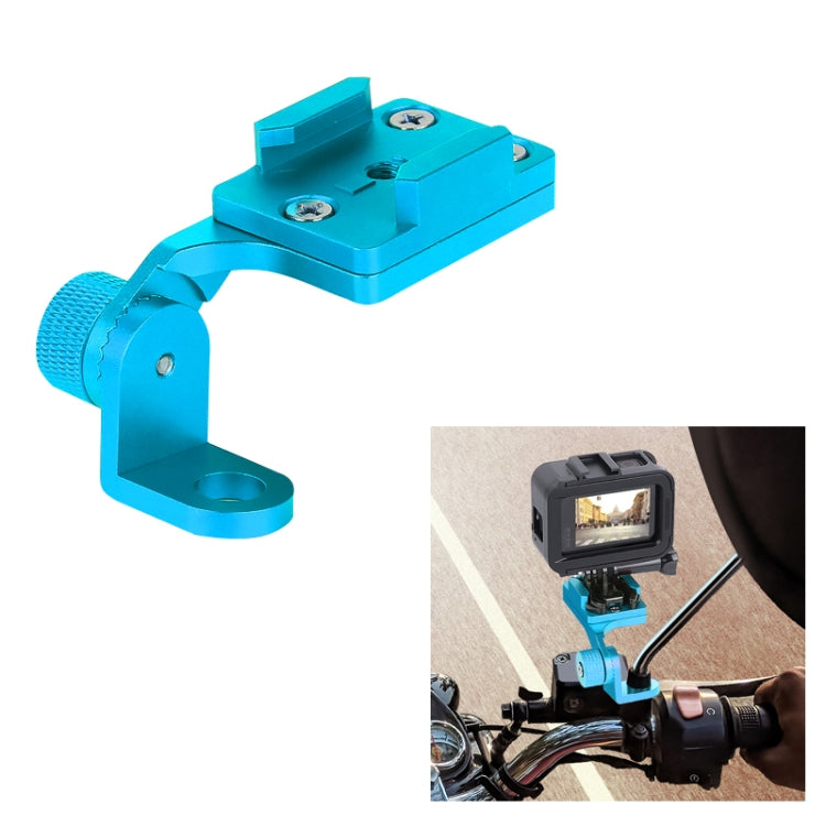 RUIGPRO Motorcycle Handlebar Alloy Phone Bracket for Action Cameras (Cyan)
