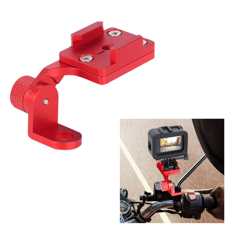 Motorcycle Handlebar Alloy Phone Bracket for Sports Cameras (Red)