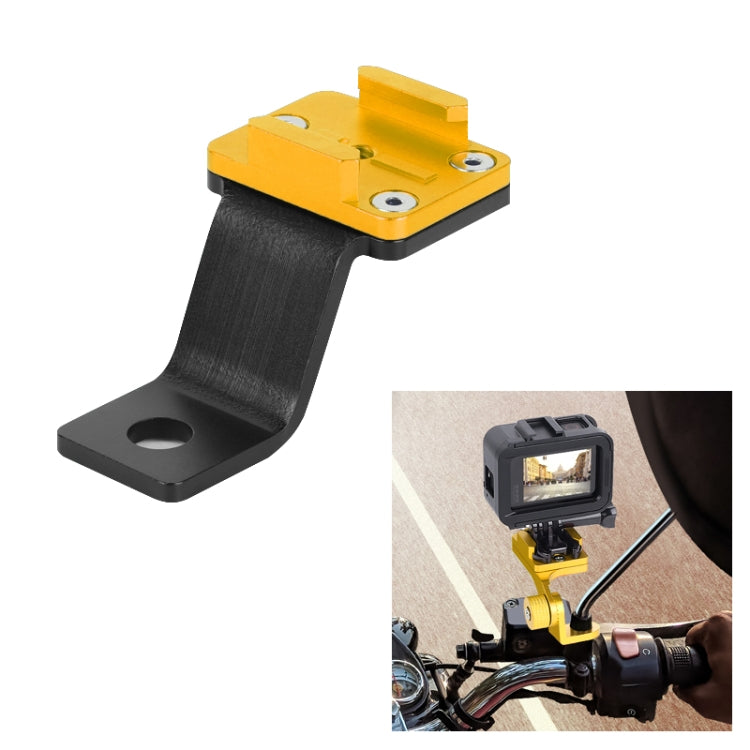 Ruigpro Motorcycle Handlebar Alloy Phone Bracket for GoPro/ Insta360 /DJI OSMO Sport Camera (Gold)