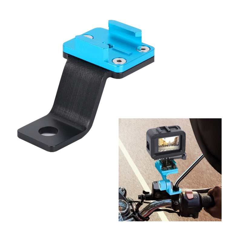 RUIGPRO Motorcycle Handlebar Alloy Phone Bracket for GoPro/Insta360/DJI OSMO Sport Camera (Cyan)