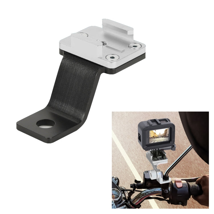 RUIGPRO Motorcycle Handlebar Alloy Phone Bracket for GoPro/ Insta360/DJI OSMO Sport Camera(Silver) with Universal Compatibility