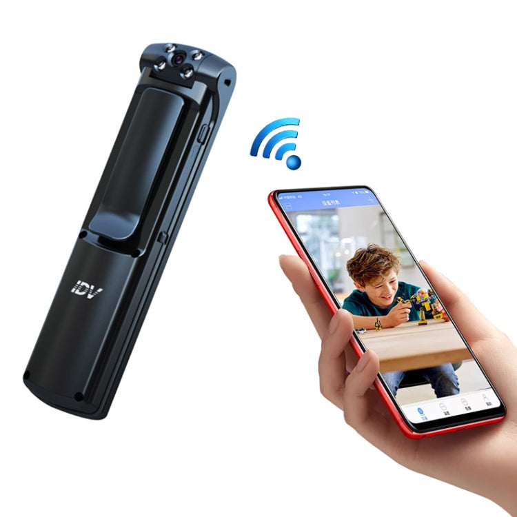 IDV-L01 1080P HD WiFi Back Clip Digital Pen Voice Recorder Mini Camera with Night Vision (Black)