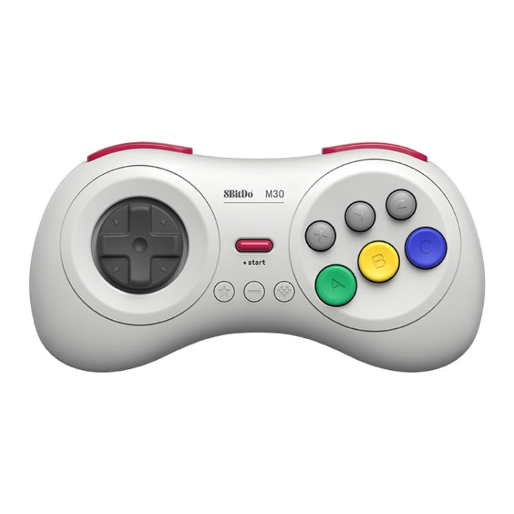8BitDo M30 Bluetooth Gamepad with Turbo Functionality and Smartphone Clip (White)