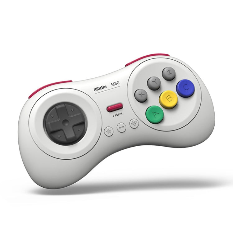 8BitDo M30 Bluetooth Gamepad with Turbo Functionality and Smartphone Clip (White)