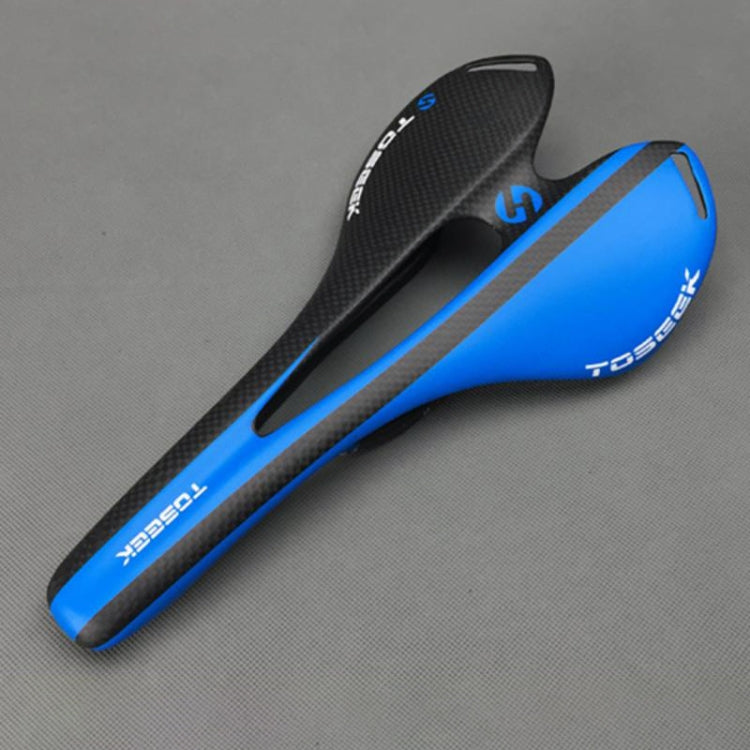 TOSEEK Road Bike Carbon Fiber Hollow Saddle Seat - Blue