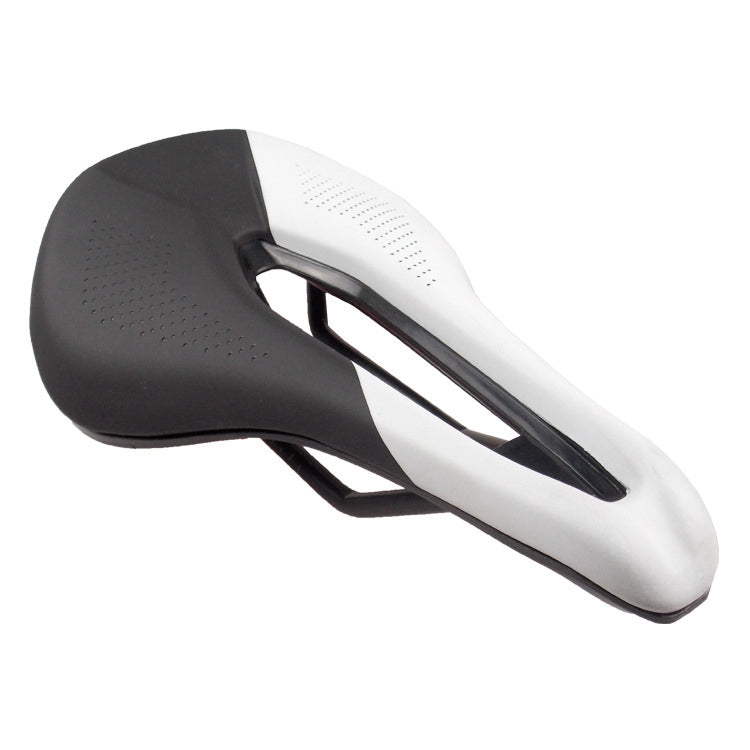 BIKERSAY SZ001 Bicycle Saddle Seat with PU Leather (Black and White)